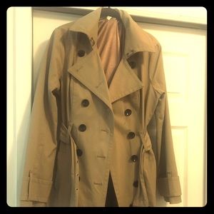 Tan trench coat